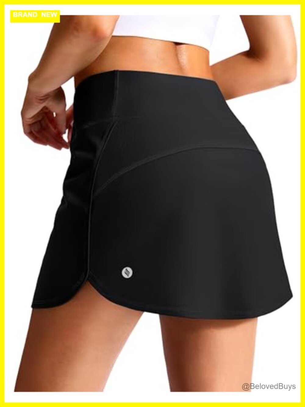 Women's High Waisted Swim Skirt Skort with Side Split Bottoms Quick Dry UPF 50+